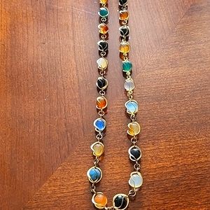 Encased marble stone Necklace